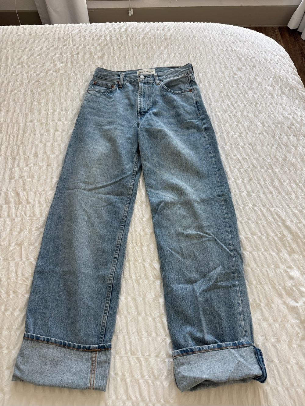 Denim Forum Light Blue Wide Leg Jeans